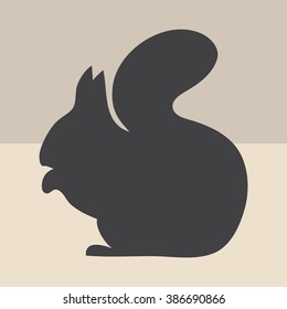 illustration with squirrels isolated 
