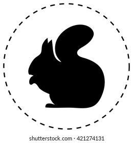 illustration with squirrels isolated 