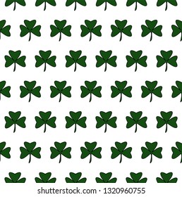 Illustration of a St. Patrick Day. Seamless pattern with clover leaves