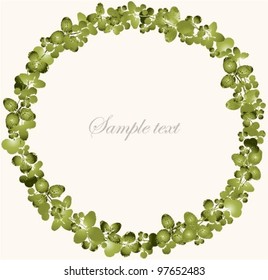 Illustration for st Patrick day. Vintage postcard with clover.