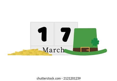 Illustration of St Patrick's Day celebration poster design element.