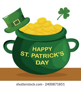 illustration for st. patrick's day. colorful colors.Irish holiday.