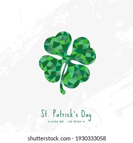 Illustration of St. Patrick's Day greeting card template.