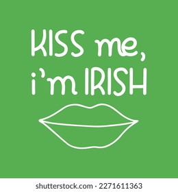 Illustration of St. Patrick's Day. Lettering with clover. Perfect for postcard, poster, party and other decorations.