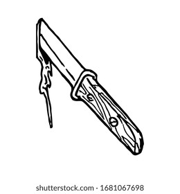 Illustration of a stabbing knife