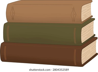 illustration of stack of old books