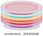 Illustration of a stack of plates