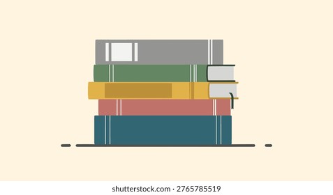 illustration of a stack of textbooks
