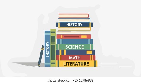illustration of a stack of textbooks