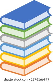 It's an illustration of stacked books
