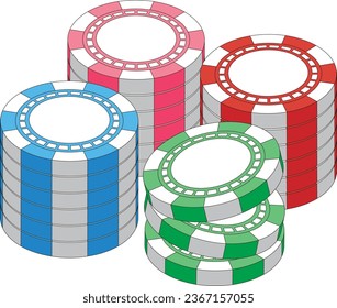 Illustration of stacked casino chips