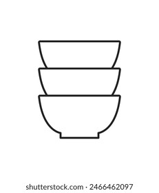 An illustration of stacked dishes