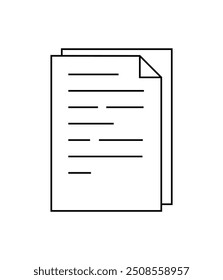 Illustration von gestapelten Dokumenten, die die digitale Dateispeicherung, Dokumentenorganisation, Datenverwaltung und Office-Tools für Unternehmenssoftware darstellen.