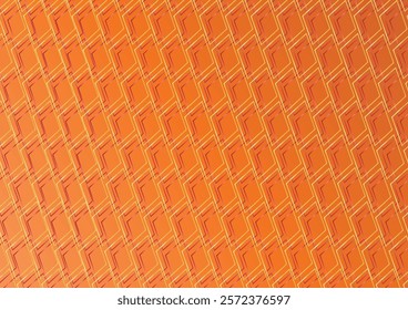 Illustration of stacked square pattern on orange gradient background