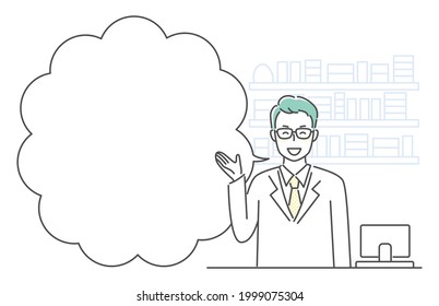 ilustración del personal de la farmacia