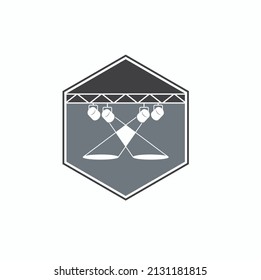 illustration of stage spot light, vector art.