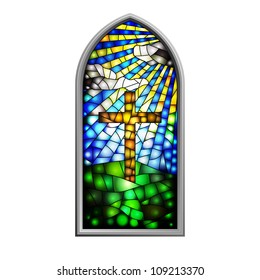 Stained Glass Cross Images Stock Photos Vectors Shutterstock