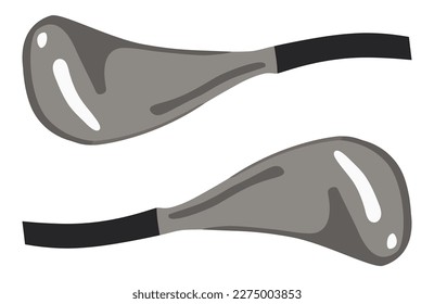 Illustration of stainless steel cryo-sticks. Vector illustration. Isolated on a white background. 