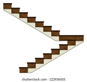 Illustration of a staircase on a white background