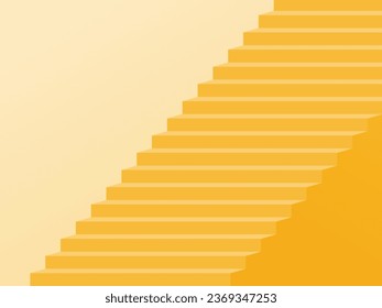 ilustración de escaleras de diseño plano.  bueno para fondo, fondo de pantalla, presentación, etc. Vector