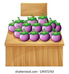 Illustration of a stall with an empty board on a white background