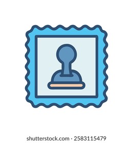 illustration of stamp flat icon