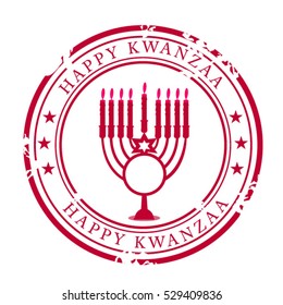 illustration of a Stamp For Happy Kwanzaa.