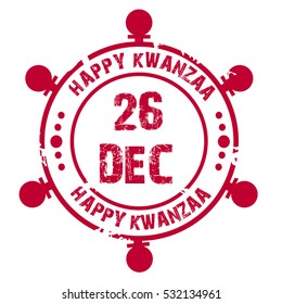 illustration of a Stamp For Happy Kwanzaa.