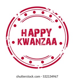 illustration of a Stamp For Happy Kwanzaa.