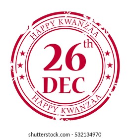 illustration of a Stamp For Happy Kwanzaa.