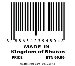 An Illustration of stamp marked Made in Kingdom of Bhutan