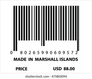 An Illustration of stamp marked Made in Marshall Island
