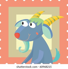 Illustration einer Briefmarke auf weißem Hintergrund