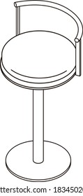 Ilustración de una silla de pie.