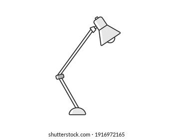 Illustration Of A Stand Desk Light.