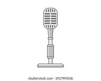 Illustration of a stand microphone.