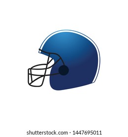 Illustration of a standard American football helmet