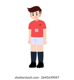 Ilustração de um jogador de futebol de pé