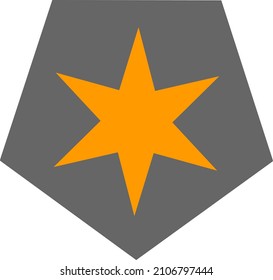 ilustración de la placa de estrella vectorial gráfica. Este vector es perfecto para usar en ícono, fondo de pantalla, o cualquier cosa relacionada con la insignia, por ejemplo la compañía de armas militares.