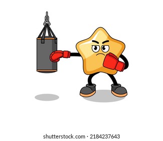 Ilustración del boxer estrella , diseño de caracteres