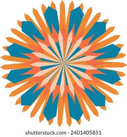 illustration of a star burst mandala design for decoration and designing