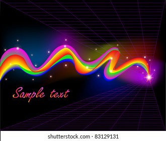 illustration star with color train in prospect