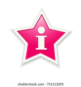 The illustration of star containing i letter