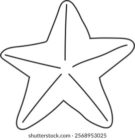 An illustration of a star with distinctive hand drawn lines