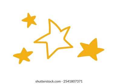 Illustration of star doodle style vector