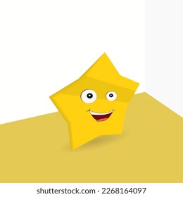 ilustración de una estrella en frente, sobre una mesa de fondo blanco. 3.ª ilustración