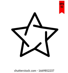 illustration of star flat icon