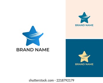 ILLUSTRATION STAR GRADIENT COLOR LOGO ICON MODERN DESIGN VECTOR