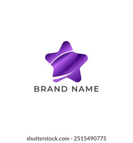 ILLUSTRATION STAR GRADIENT PURPLE COLOR SIMPLE LOGO ICON TEMPLATE DESIGN VECTOR
