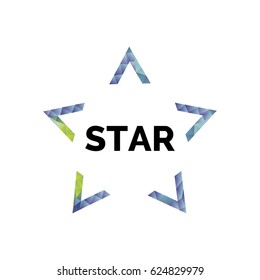 Illustration of star. Isolated minimal flat icon. Creative sign made in trend colors. Leader symbol. Simple vector logo for prints, digital, web, decoration, banners. EPS10.